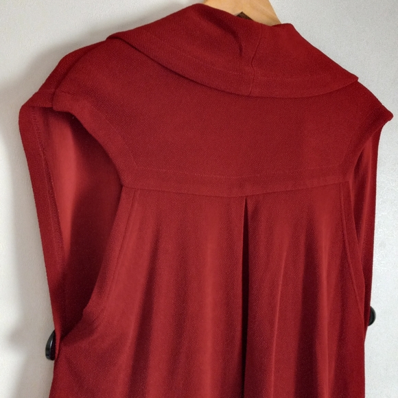 Soft Surroundings LP Red Mesa Button Open Vest Style 26312 Petite - Picture 11 of 14